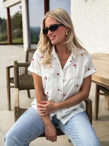 Chemise manches courtes Georginia - Blanc