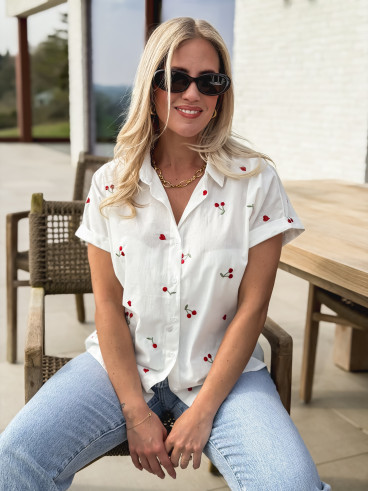 Chemise manches courtes Georginia - Blanc