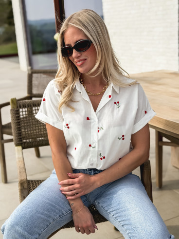 Chemise manches courtes Georginia - Blanc