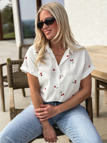 Chemise manches courtes Georginia - Blanc