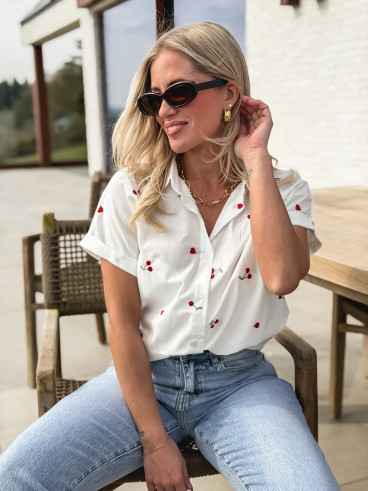Chemise manches courtes Georginia - Blanc