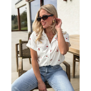 Chemise manches courtes Georginia - Blanc