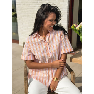 Chemise lignée Marta - Orange