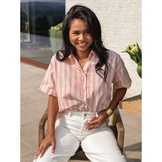 Chemise lignée Marta - Orange