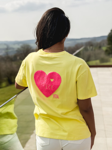 T-shirt "La dolce vita" - Jaune