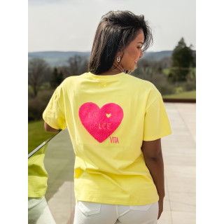 T-shirt "La dolce vita" - Jaune