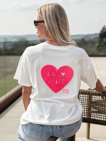 T-shirt "La dolce vita" - Blanc