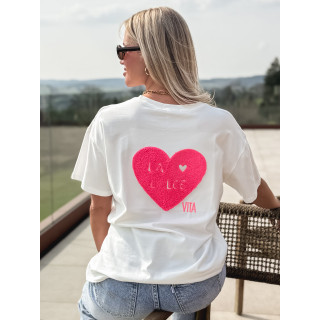 T-shirt "La dolce vita" - Blanc