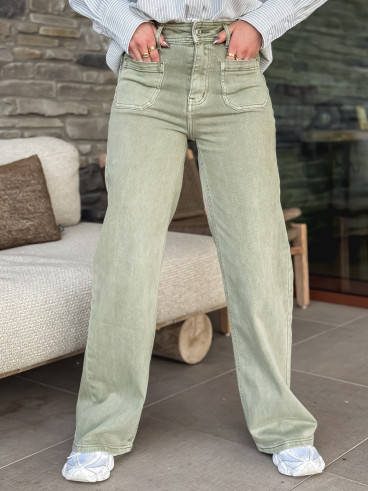 Jeans Anna - Vert sauge