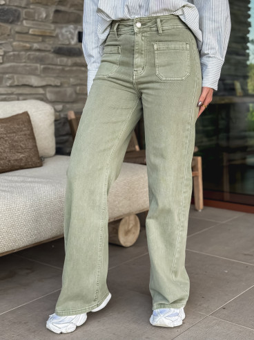 Jeans Anna - Vert sauge