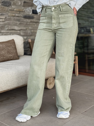 Jeans Anna - Vert sauge