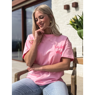 T-shirt "La dolce vita" - Rose