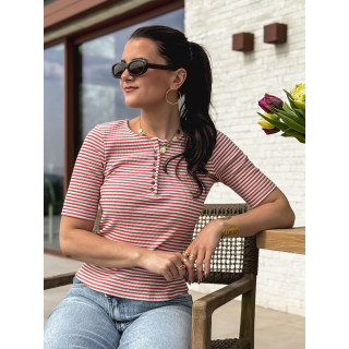 Blouse lignée Gabriela - Rouge