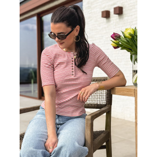 Blouse lignée Gabriela - Rouge