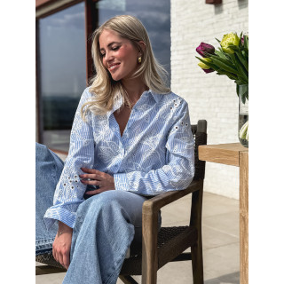 Chemise lignée Noélia - Bleu