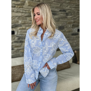 Chemise lignée Noélia - Bleu