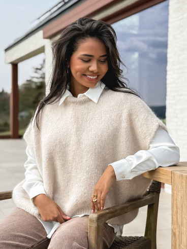 Pull sans manches Maylie - Beige