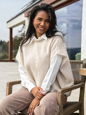 Pull sans manches Maylie - Beige
