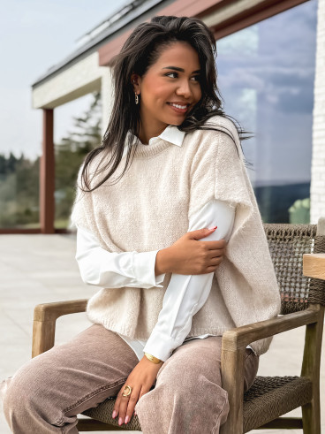 Pull sans manches Maylie - Beige