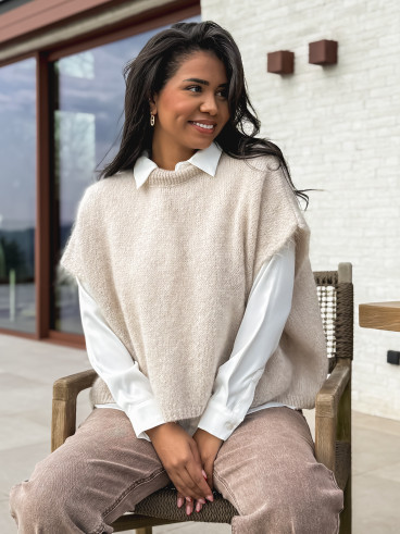 Pull sans manches Maylie - Beige