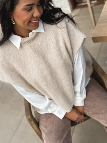 Pull sans manches Maylie - Beige