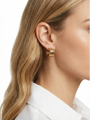 Boucles d'oreilles Lauréane - Doré