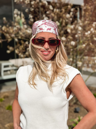 Foulard à motifs Milano - Rouge Foulard à motifs Milano - Rouge