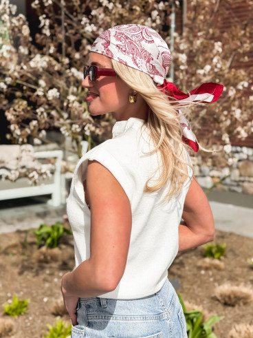 Foulard à motifs Milano - Rouge