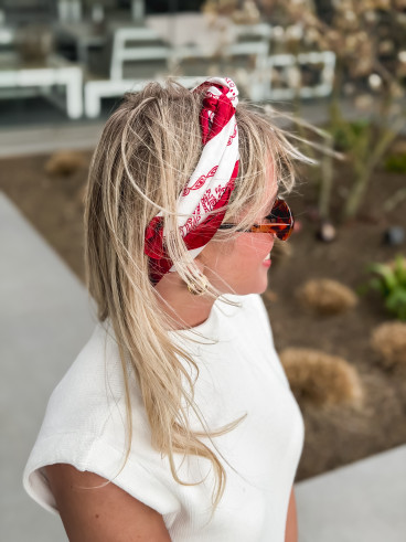 Foulard à motifs Milano - Rouge Foulard à motifs Milano - Rouge