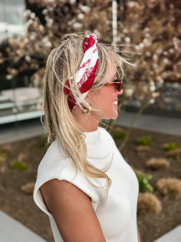Foulard à motifs Milano - Rouge Foulard à motifs Milano - Rouge