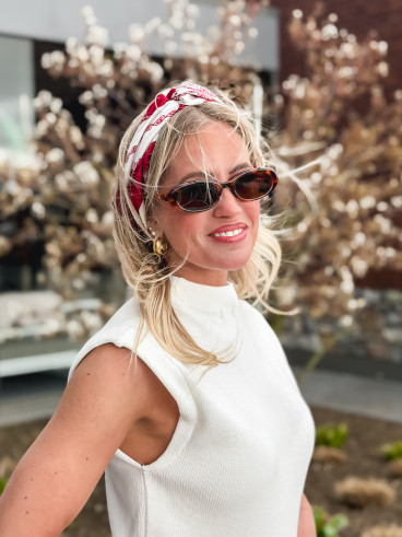 Foulard à motifs Milano - Rouge Foulard à motifs Milano - Rouge