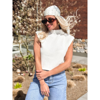 Foulard Onélia - Ecru/Bleu