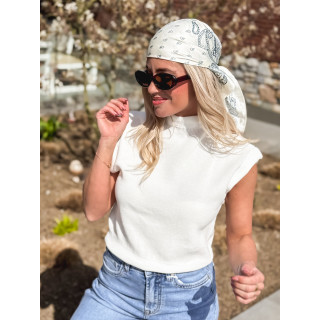 Foulard Onélia - Ecru/Bleu