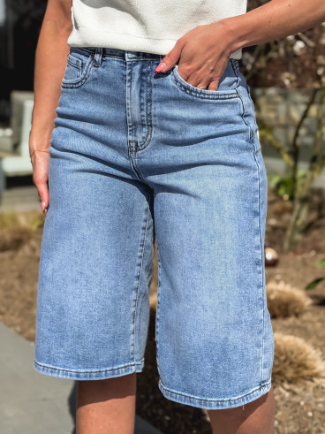 Bermuda en jeans Liaona - Bleu