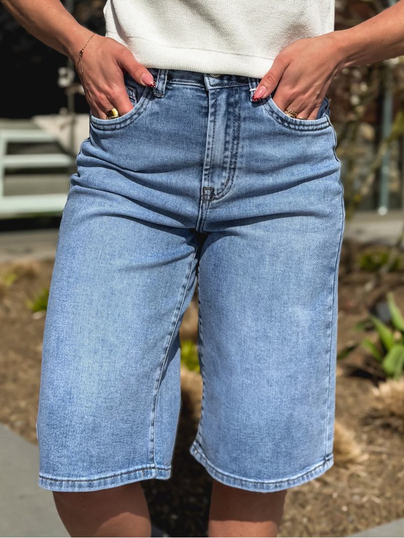 Bermuda en jeans Liaona - Bleu