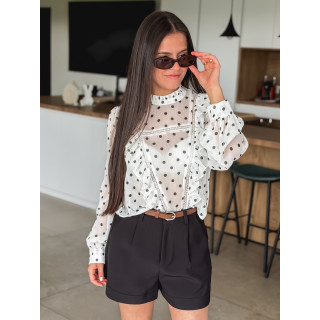 Blouse à pois - Blanc