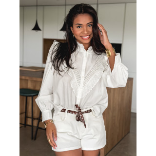 Short en jeans Tessa - Blanc