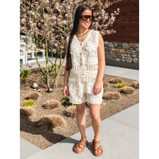 Ensemble en crochet Kalina - Beige