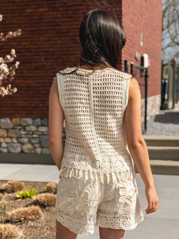 Ensemble en crochet Kalina - Beige
