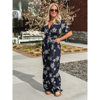 Combinaison pantalon Mélissandre - Bleu marine