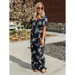 Combinaison pantalon Mélissandre - Bleu marine