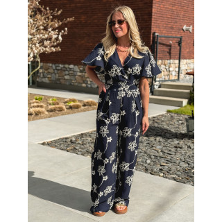 Combinaison pantalon Mélissandre - Bleu marine