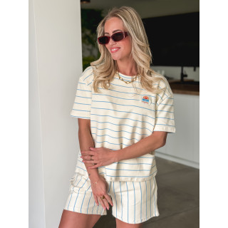 Ensemble ligné Alméa - Ecru/Bleu