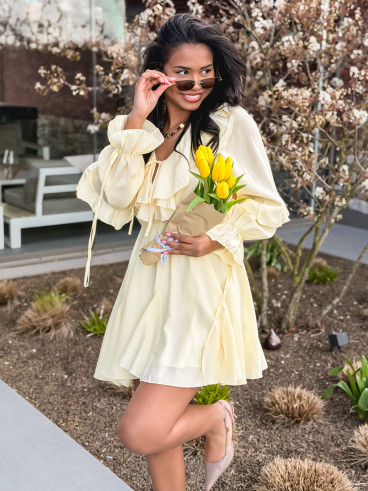 Robe courte Eryne - Jaune