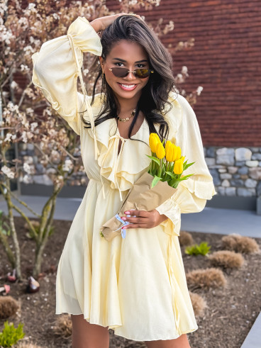 Robe courte Eryne - Jaune