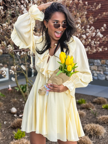 Robe courte Eryne - Jaune