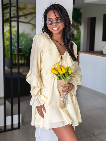 Robe courte Eryne - Jaune