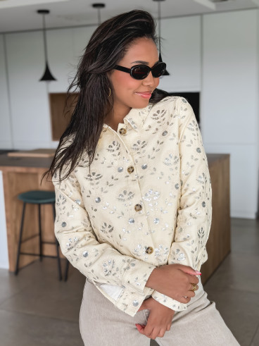 Veste en jeans Myria - Beige