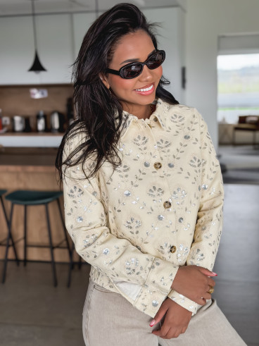 Veste en jeans Myria - Beige