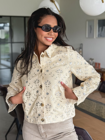 Veste en jeans Myria - Beige